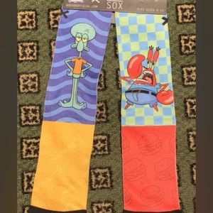 Odd Sox Nickelodeon SpongeBob Squidward Mr. Krabs Crew Socks